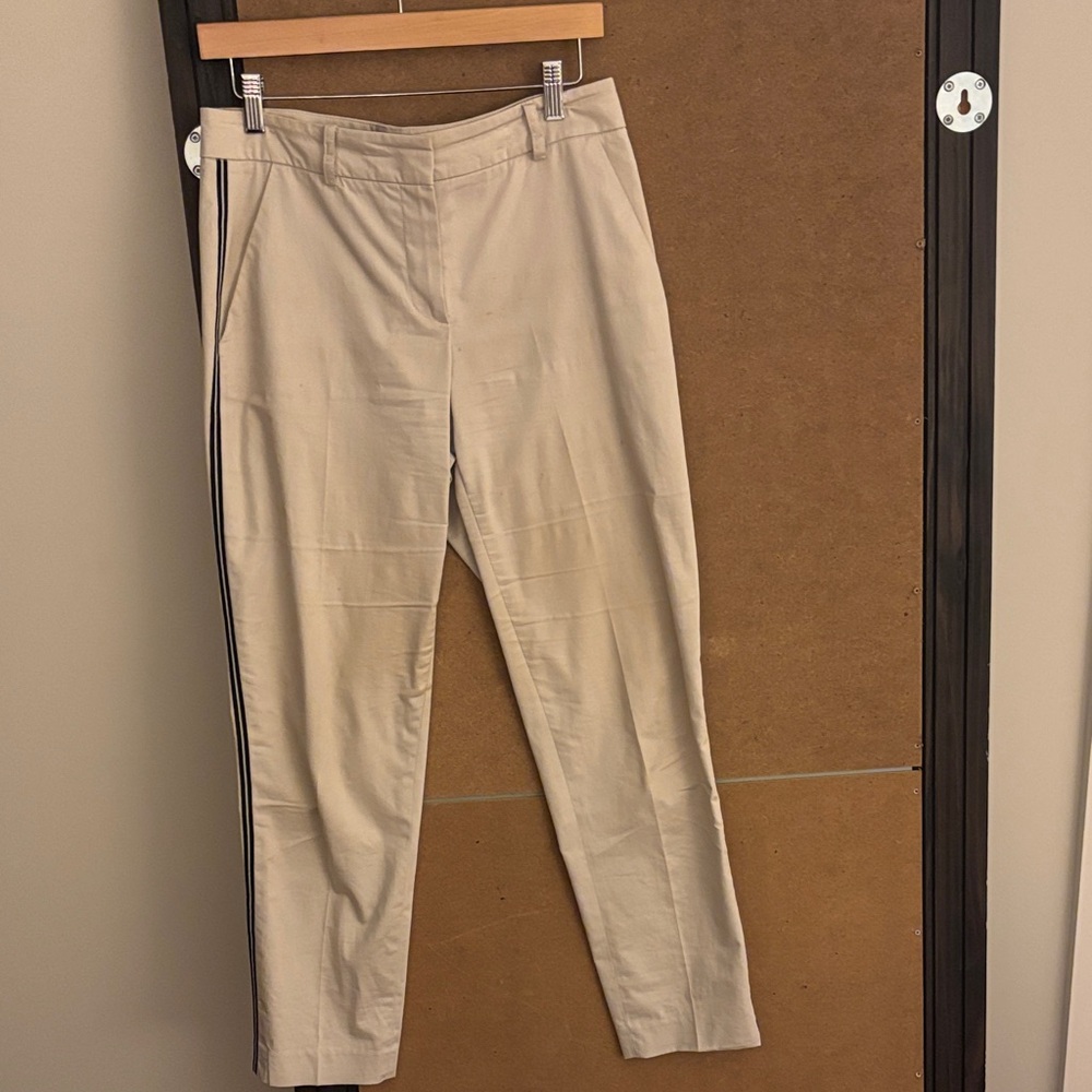 Elegant Cream Women's Straight Leg Pants